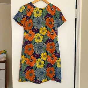 Amy Kuschel Size 2 - floral jacquard shift dress